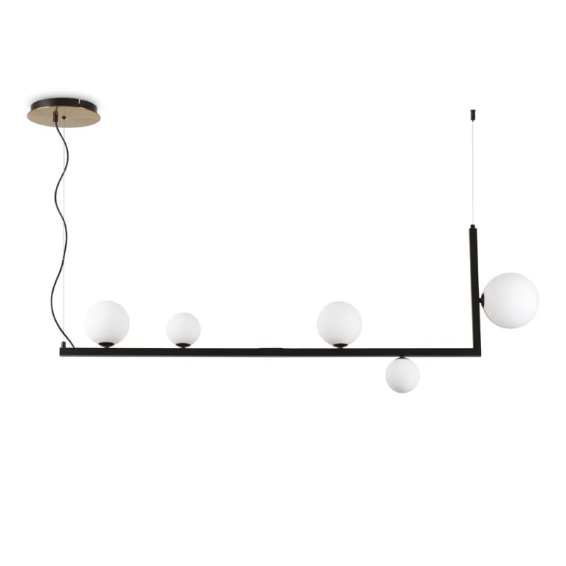 Suspensie Ideal Lux Birds Sp5 G9, Negru, 273648, Italia