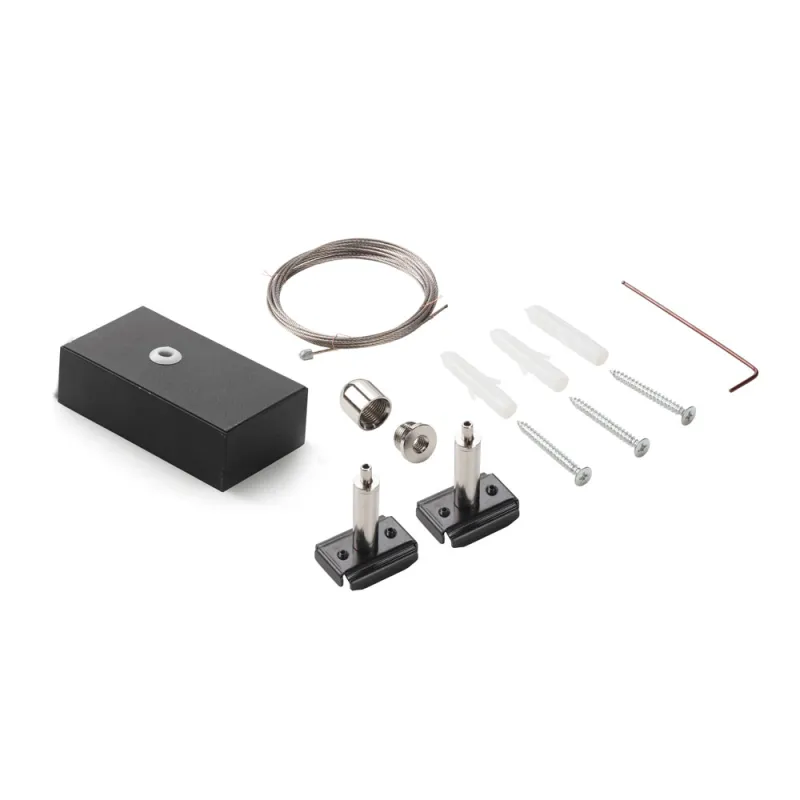 Chit Ideal Lux Ego Kit Single Steel Cable 2 Mt + Ceiling Cup Bk Negru, 276328, Italia
