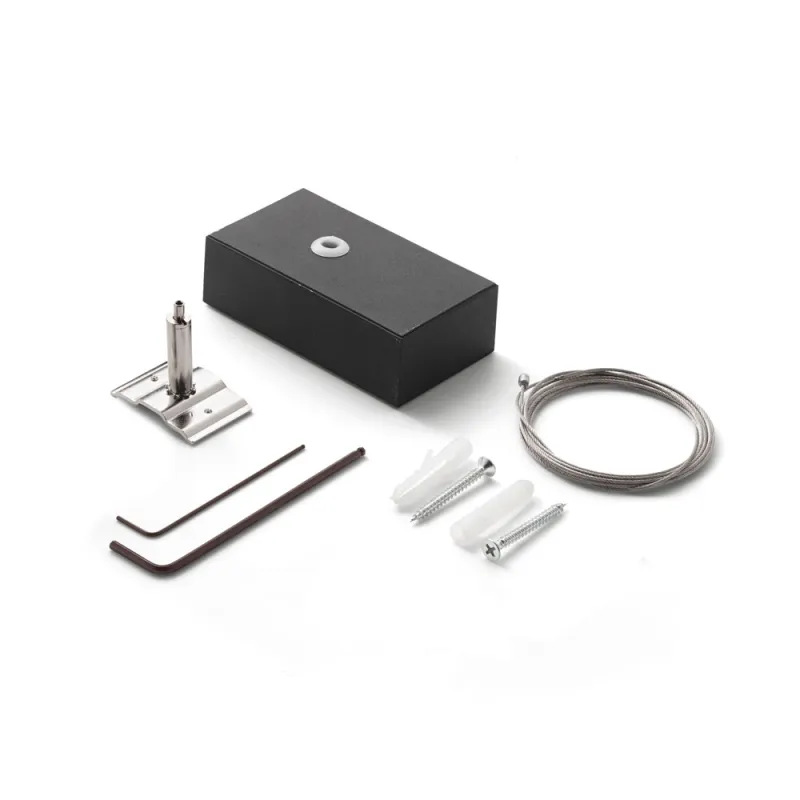 Chit Ideal Lux Fluo Kit Single Steel Cable 5 Mt + Bk Ceiling Cup Negru, 276335, Italia
