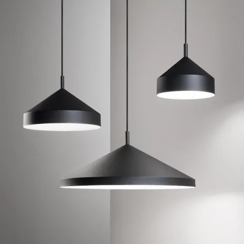 Pendul Ideal Lux Yurta Sp1 D50 Nero E27, Negru, 281582, Italia