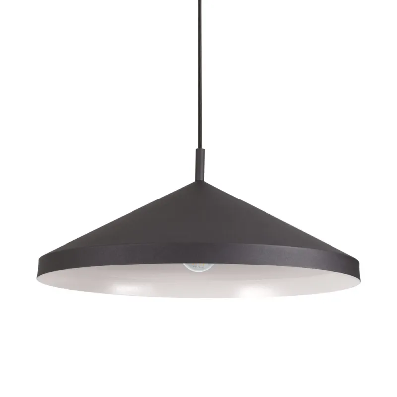 Pendul Ideal Lux Yurta Sp1 D50 Nero E27, Negru, 281582, Italia