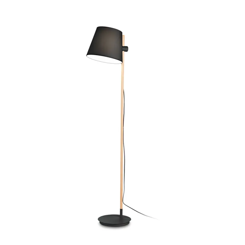 Lampadar Ideal Lux Axel Pt1 Nero E27, Negru, 282084, Italia