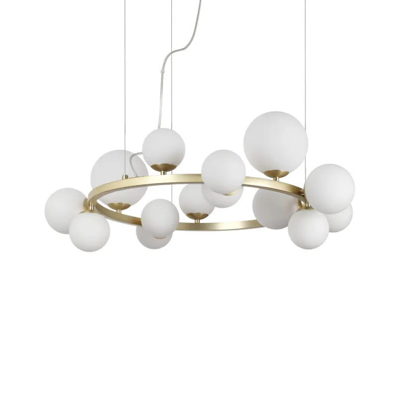 Candelabru Ideal Lux Perlage Sp14 Ottone Satinato G9, Auriu, 283814, Italia
