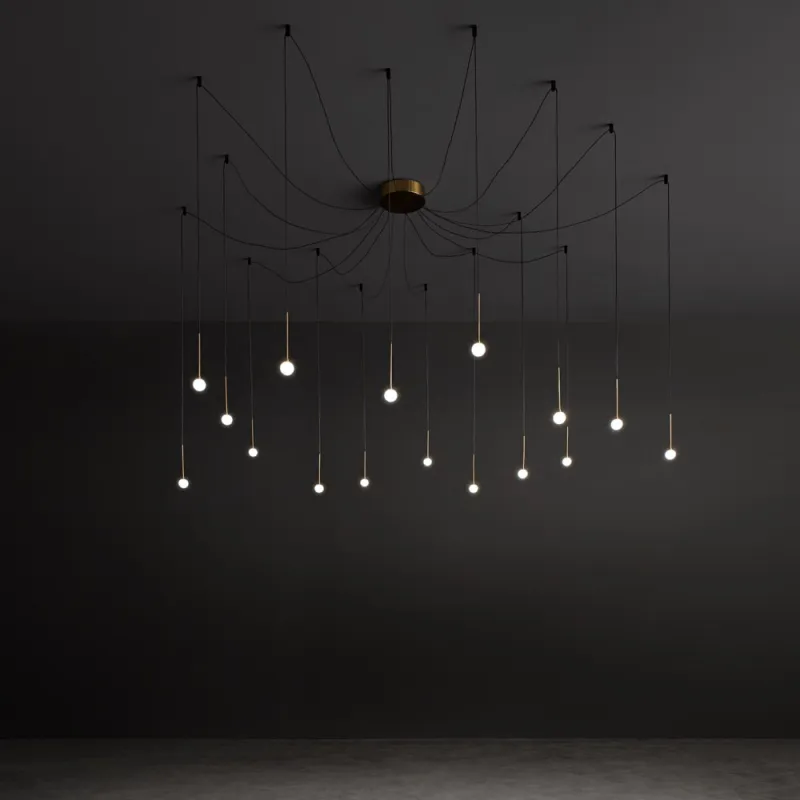 Suspensie Lucciola Sp16 Ottone LED, Auriu, 284019, Ideal Lux Italia