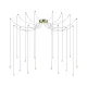 Suspensie Lucciola Sp16 Ottone LED, Auriu, 284019, Ideal Lux Italia