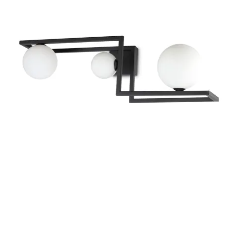 Lustra Plafon Angolo Pl3 Nero G9, Negru, 284286, Ideal Lux Italia