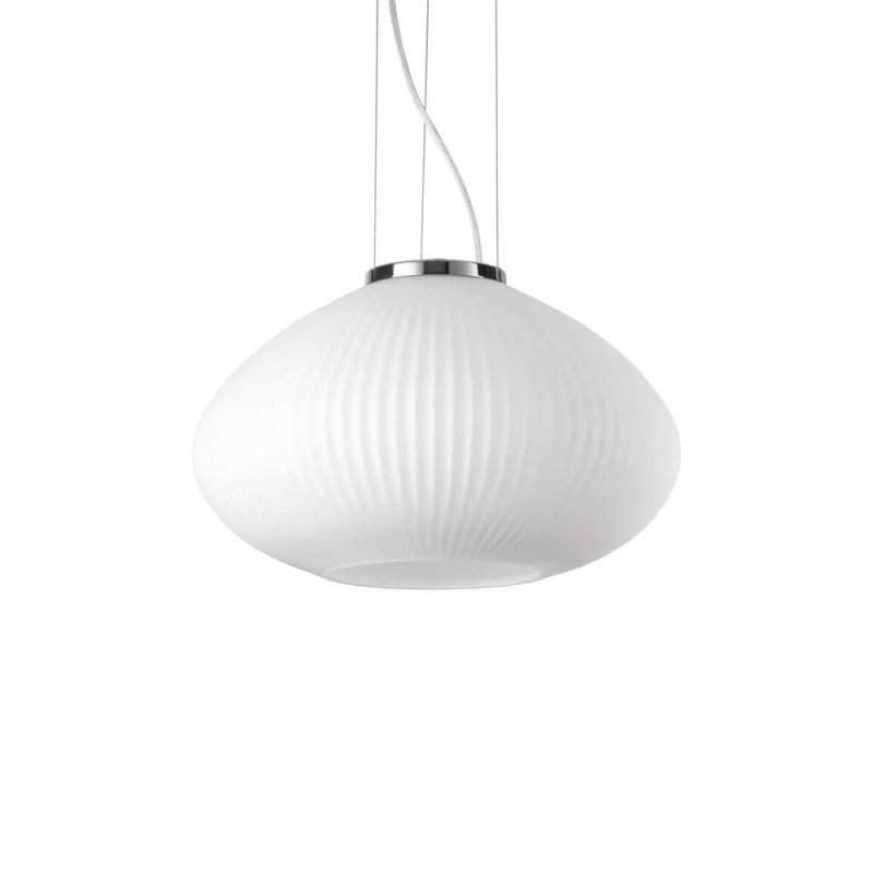 Pendul Ideal Lux Plisse' Sp1 D35 Cromo E27, Crom, 285184, Italia