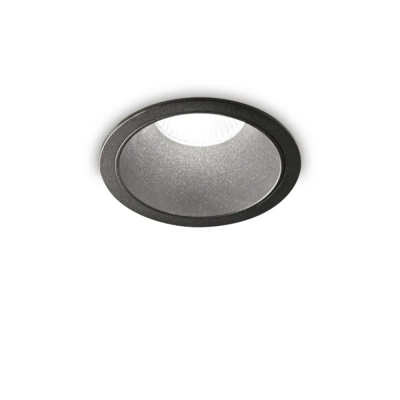 Downlight Incastrat Circular Ideal Lux Game Round 11W 2700K Bk Bk LED, Negru, 285412, Italia