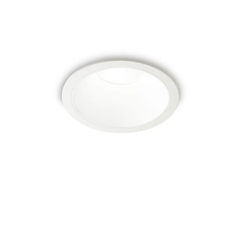 Downlight Incastrat Circular Ideal Lux Game Round 11W 2700K Wh Wh LED, Alb, 285429, Italia