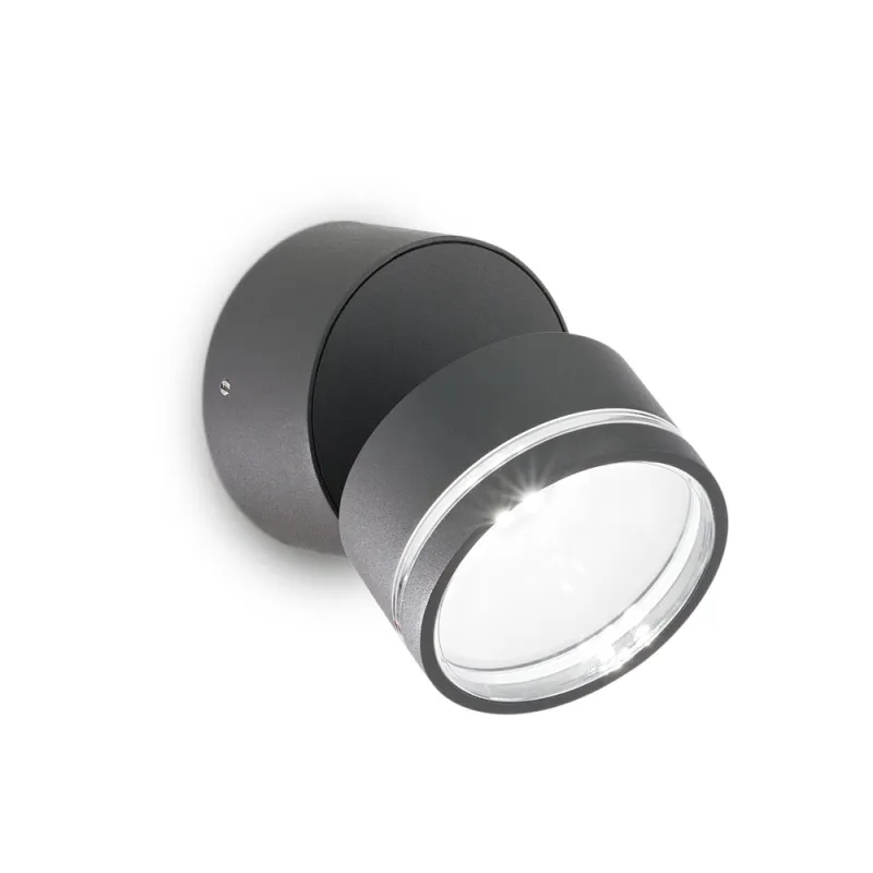 Downlight Aplicat Circular Ideal Lux Omega Ap Round Antracite 4000K LED, Antracit, 285467, Italia