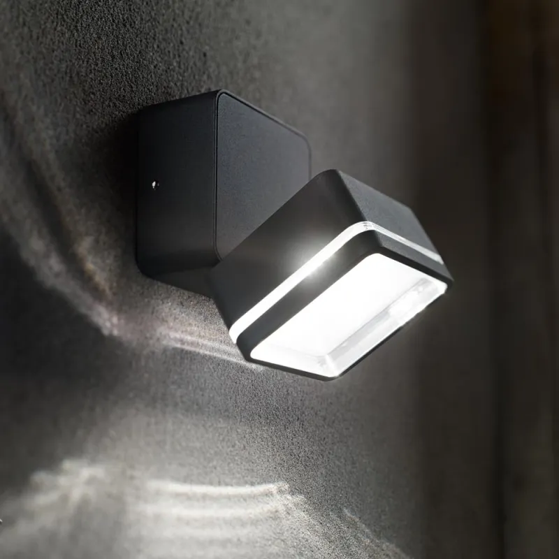 Downlight Aplicat Patrat Ideal Lux Omega Ap Square Antracite 4000K LED, Antracit, 285511, Italia