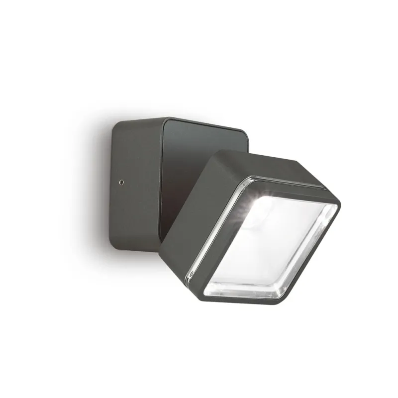 Downlight Aplicat Patrat Ideal Lux Omega Ap Square Antracite 4000K LED, Antracit, 285511, Italia