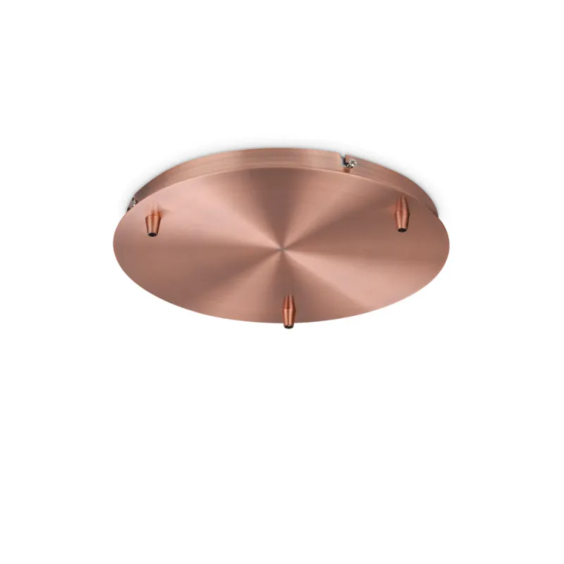 Baza pt Suspensie Rosone Standard 3 Luci Rame Brunito Cupru, 285627, Ideal Lux Italia