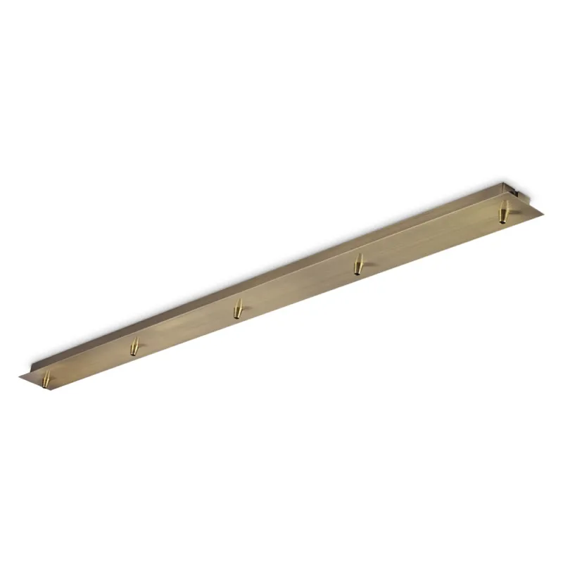 Baza pt Suspensie Rosone Lineare 5 Luci Ottone Brunito Auriu, 285719, Ideal Lux Italia