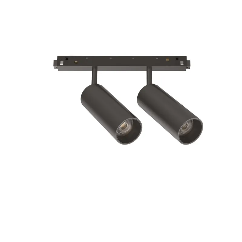 Downlight pe Sina Magnetica Dublu Ideal Lux Ego Track Double 24W 3000K Dali Bk LED, Negru, 286372, Italia