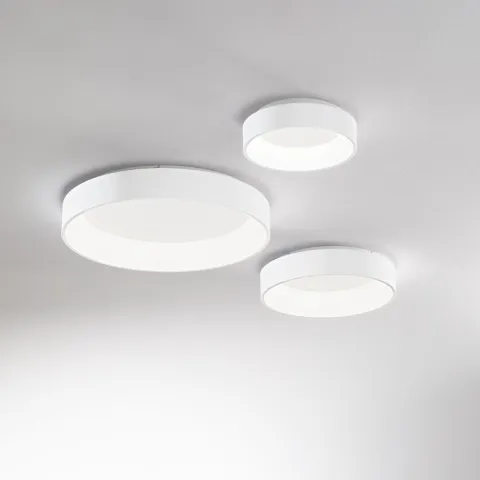 Plafoniera Ziggy Pl D30 Nero LED, Negru, 293769, Ideal Lux Italia
