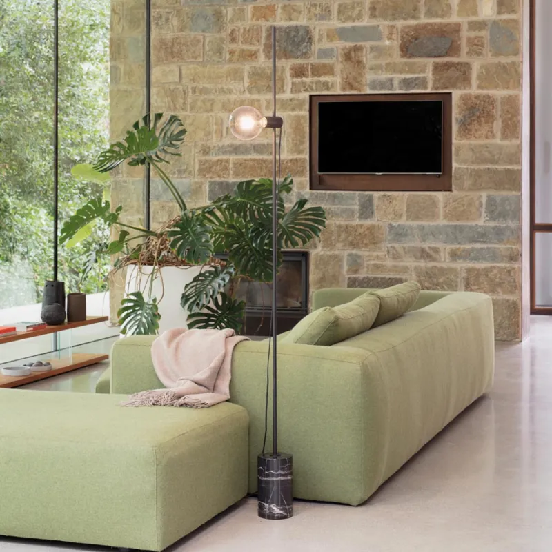 Lampadar Eva Pt1 Nero E27, Negru, 295213, Ideal Lux Italia