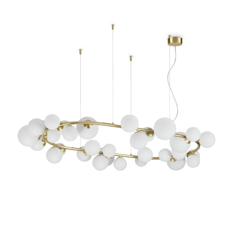 Candelabru Perlage Sp30 Ottone G9, Auriu, 296746, Ideal Lux Italia