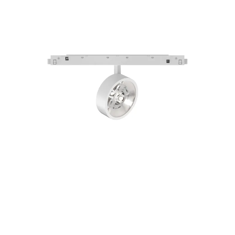 Downlight pe Sina Magnetica Ego Track Flat Single 09W 3000K On-Off Wh LED, Alb, 300504, Ideal Lux Italia