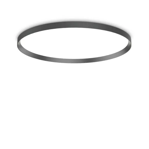 Plafoniera Baie Fly Pl D90 3000K Nero LED, Negru, 306629, Ideal Lux Italia