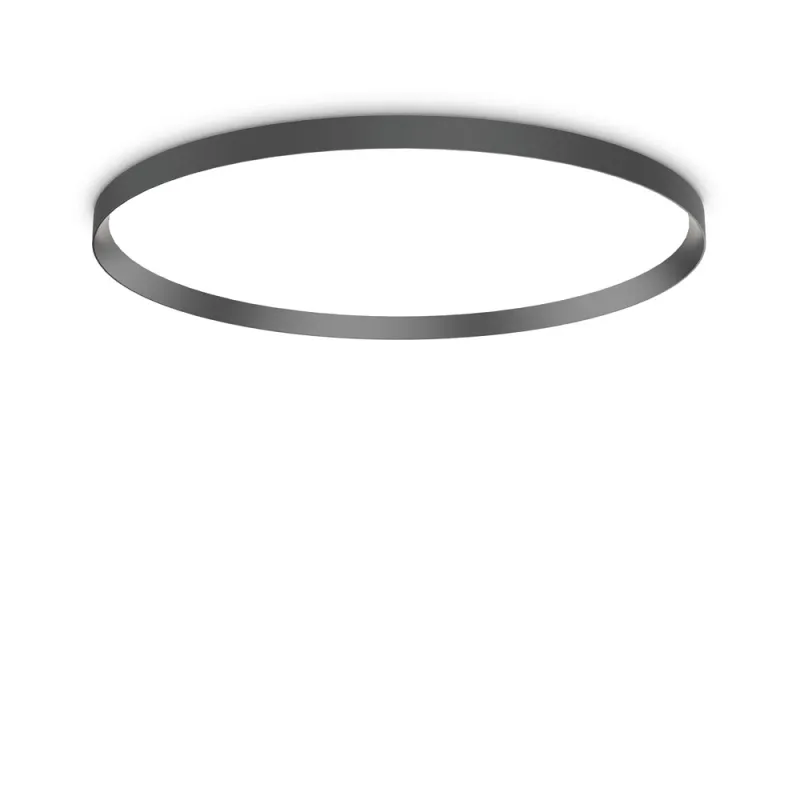 Plafoniera Baie Fly Pl D90 4000K Nero LED, Negru, 306636, Ideal Lux Italia
