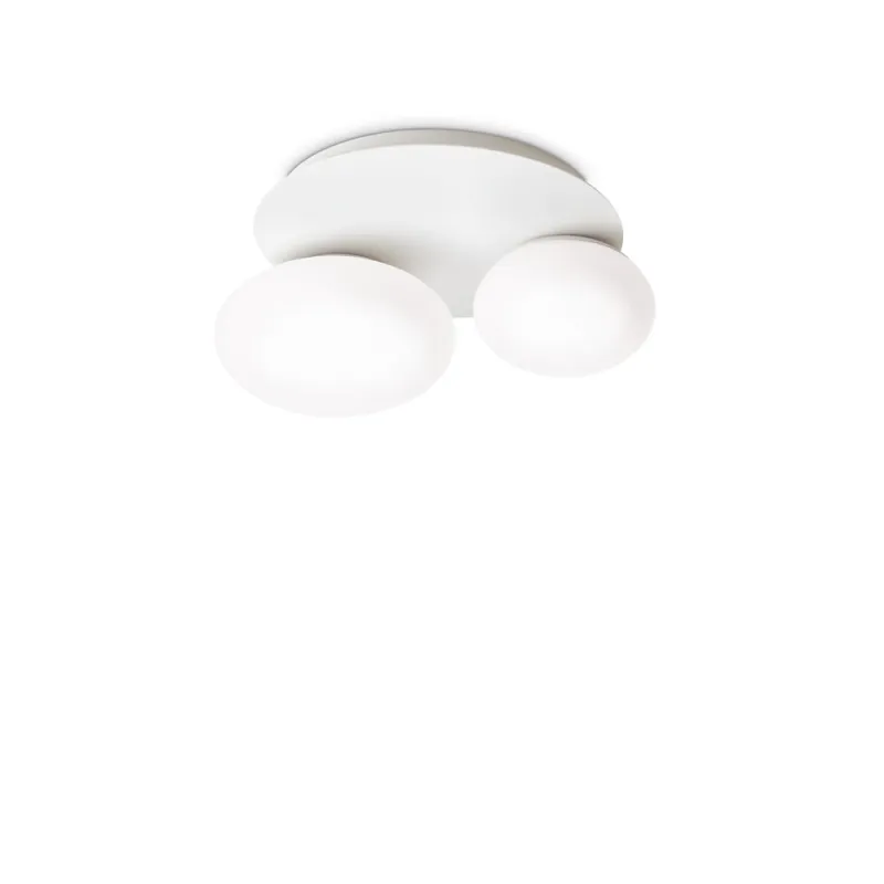 Plafoniera Ninfea Pl2 Bianco GX53, Alb, 306957, Ideal Lux Italia