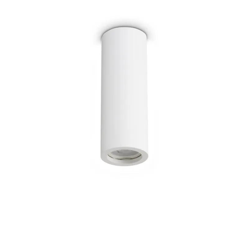 Downlight Aplicat 355740 Look Pl1 Round D70 H200 Gesso Ideal Lux, Modern, Gu10