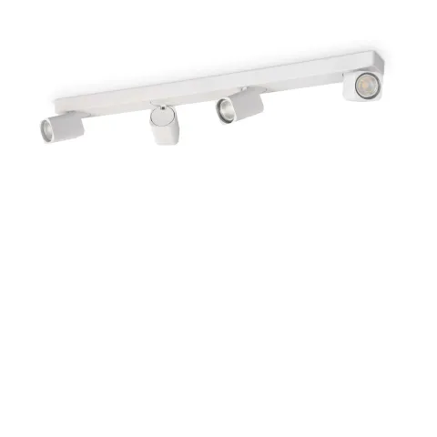 Plafoniera Rudy Pl4 Square GU10, Alb, 294827, Ideal Lux Italia