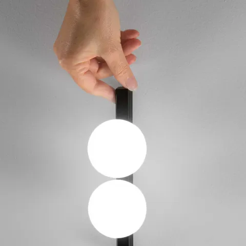 Aplica Ping Pong Ap2 LED, Negru, 313252, Ideal Lux Italia