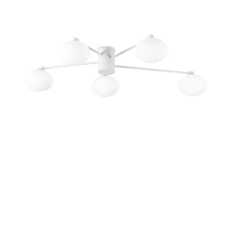 Lustra Plafon Hermes Pl5 D90 G9, Alb, 316680, Ideal Lux Italia