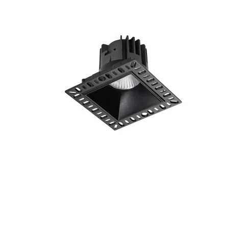 Downlight Incastrat Patrat Game Trimless Square 11w 3000k LED, Negru, 319674, Ideal Lux Italia