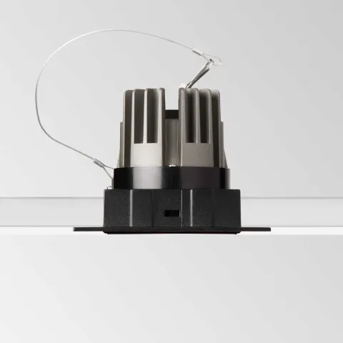Downlight Incastrat Patrat Game Trimless Square 11w 3000k LED, Negru, 319674, Ideal Lux Italia