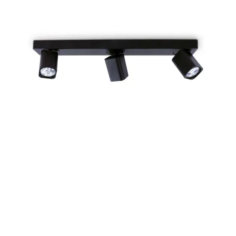 Plafoniera Rudy Pl3 Square GU10, Negru, 321516, Ideal Lux Italia
