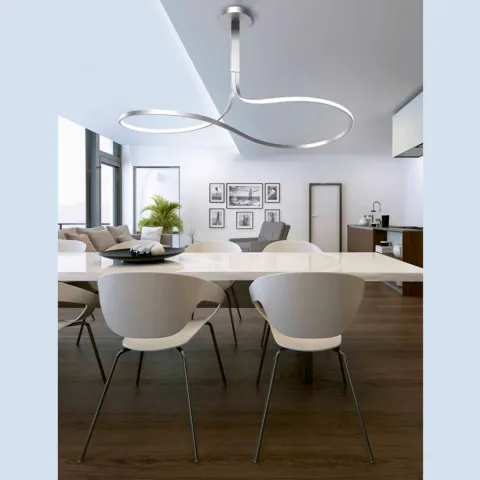 Lustra Plafon NUR PLATA CROMO 4980 Mantra LED, Argintiu, Spania