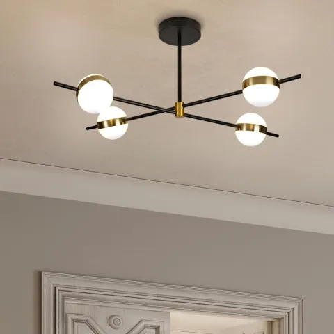 Lustra Plafon CUBA 7162 Mantra LED, Auriu, Spania