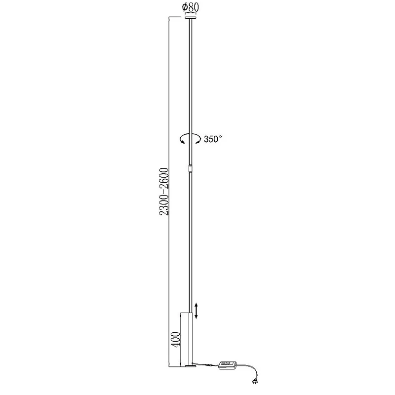 Lampadar VERTICAL 7358 Mantra LED, Alb, Spania