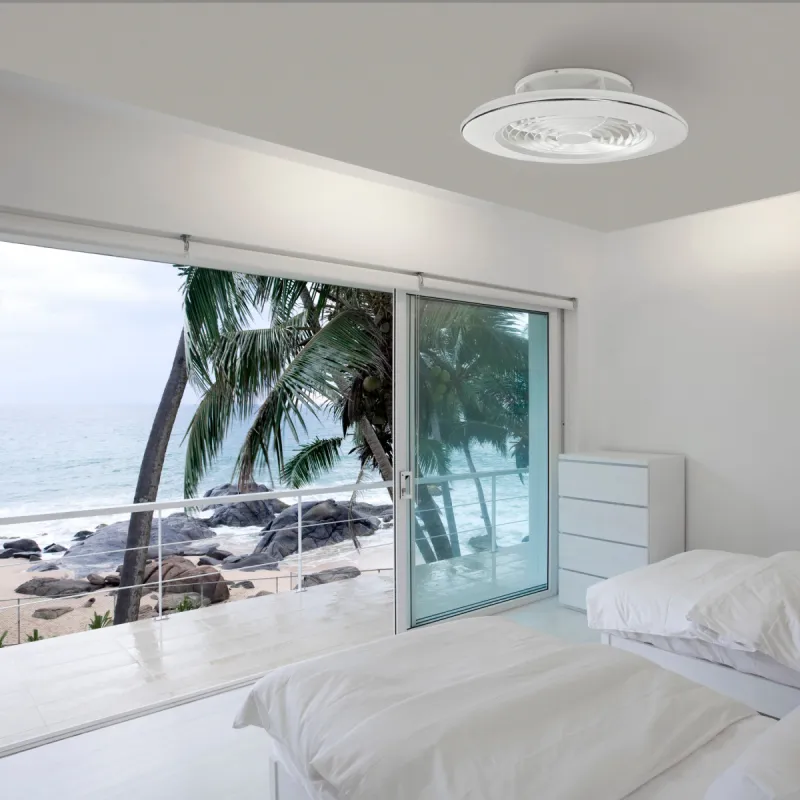 Plafoniera cu ventilator ALISIO MINI 7493 Mantra LED, Alb, Spania