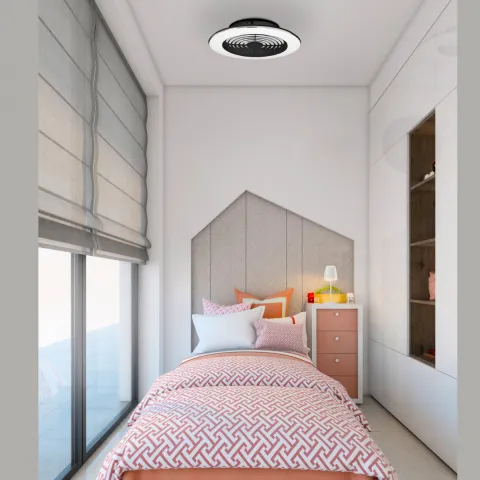 Plafoniera cu ventilator ALISIO MINI 7495 Mantra LED, Negru, Spania