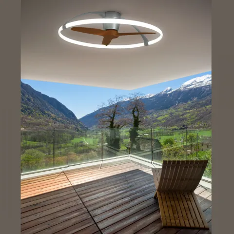 Plafoniera cu ventilator NEPAL 7533 Mantra LED, Argintiu, Spania