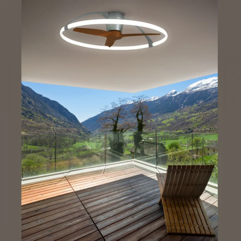 Plafoniera cu ventilator NEPAL 7533 Mantra LED, Argintiu, Spania