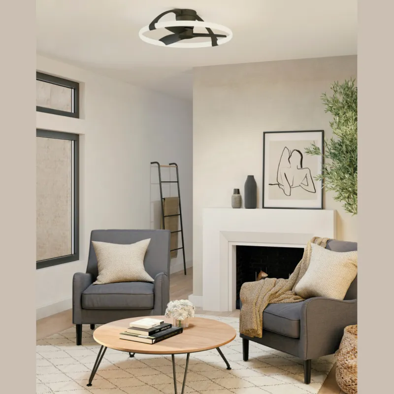 Plafoniera cu ventilator NEPAL MINI 7802 Mantra LED, Negru, Spania