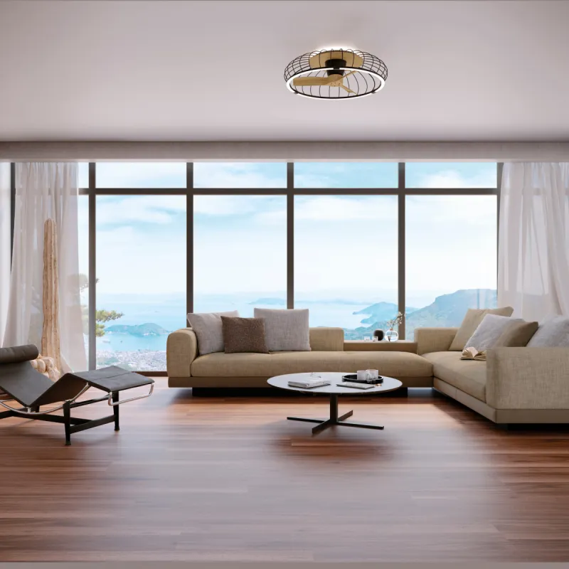 Plafoniera cu ventilator NATURE 7808 Mantra LED, Negru, Spania