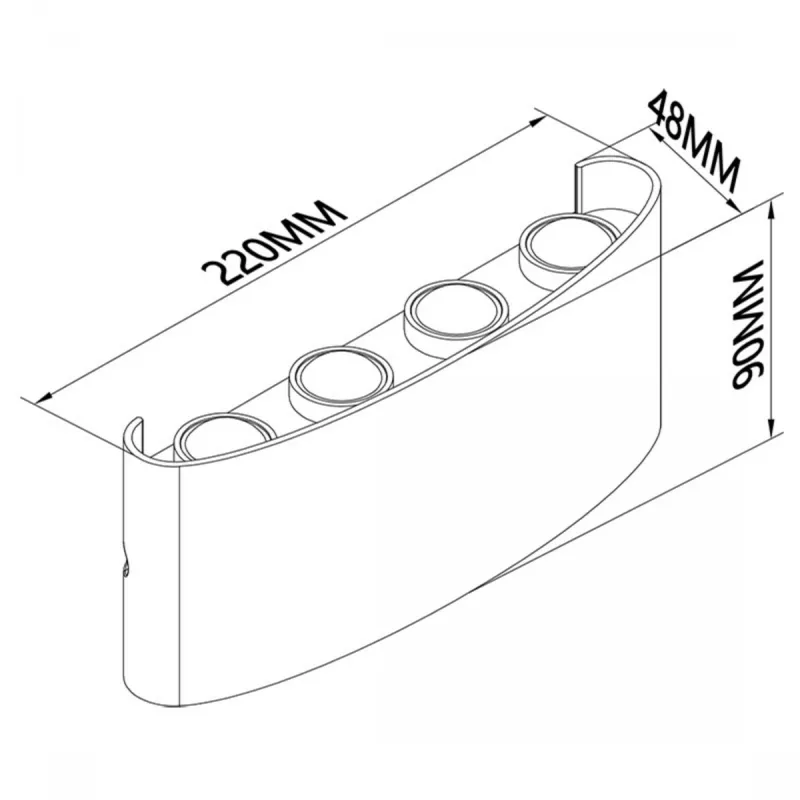 Aplica Exterior ARCS 7813 Mantra LED, Gri, Spania