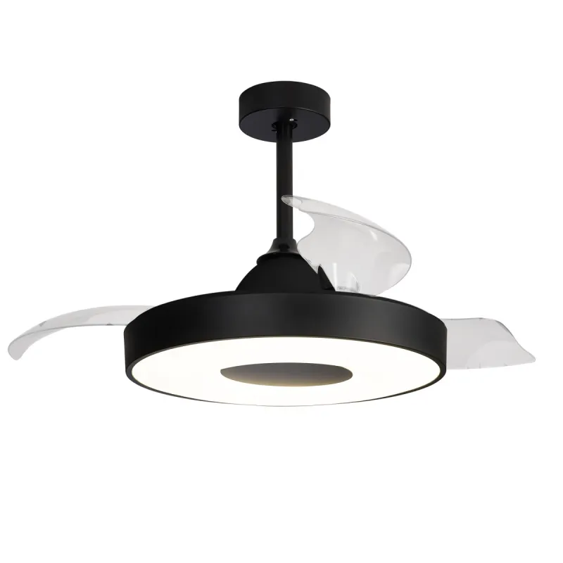 Plafoniera cu ventilator COIN FAN 8218 Mantra LED, Negru, Spania