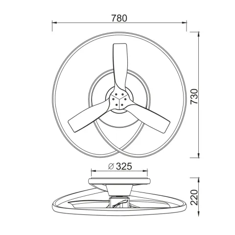 Plafoniera cu ventilator OCEAN 8235 Mantra LED, Lemn, Spania