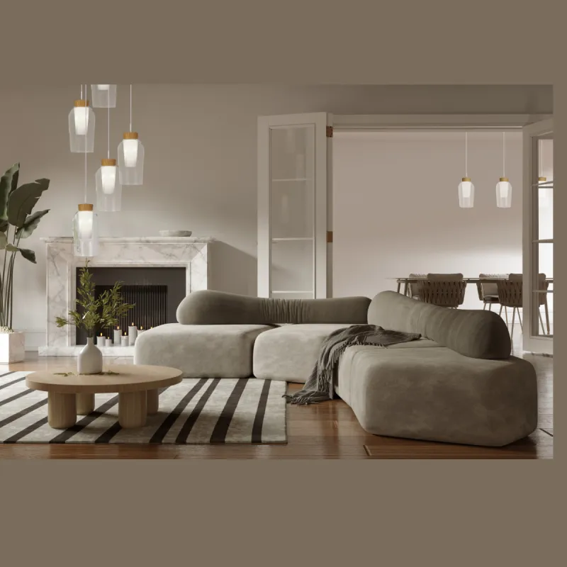 Suspensie NORA White/MADERA 8275 Mantra E27, Alb, Spania