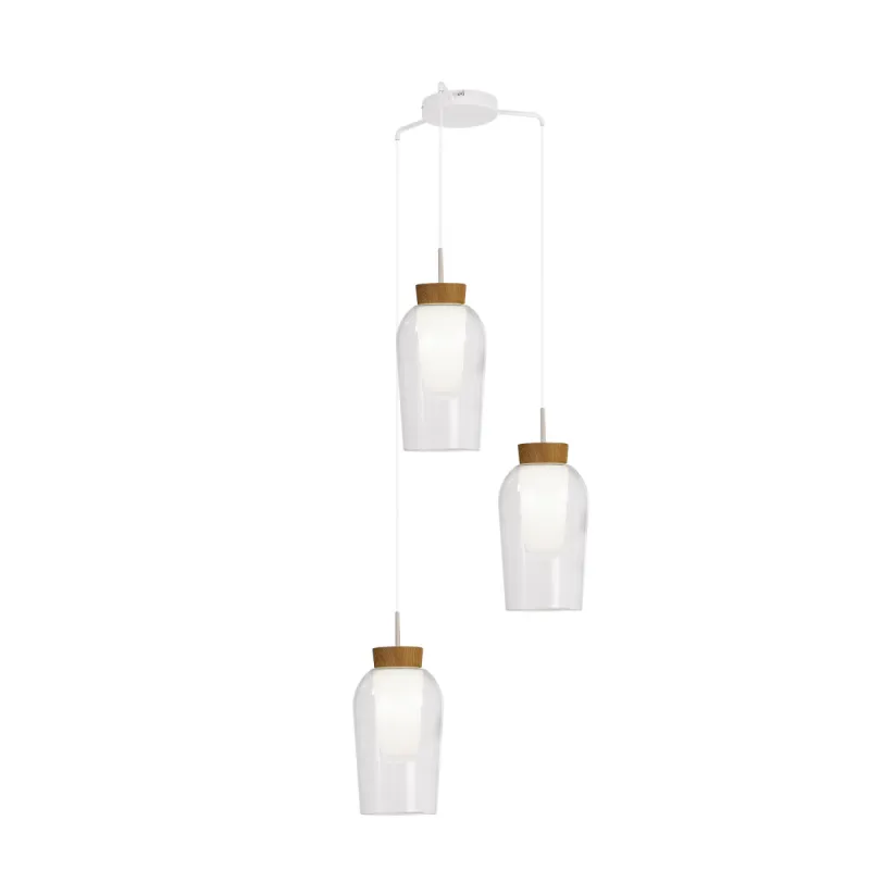 Suspensie NORA White/MADERA 8276 Mantra E27, Alb, Spania