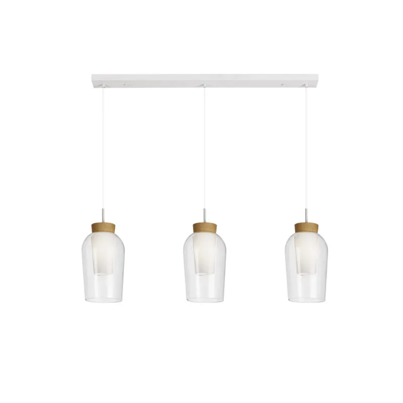 Suspensie NORA White/MADERA 8277 Mantra E27, Alb, Spania