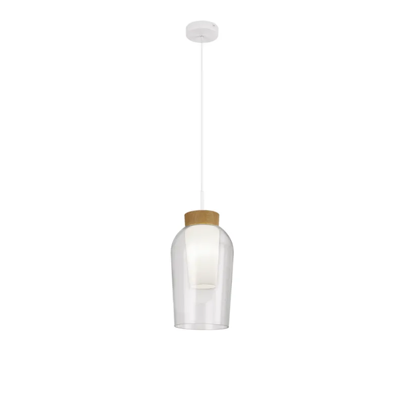 Pendul NORA White/MADERA 8278 Mantra E27, Alb, Spania
