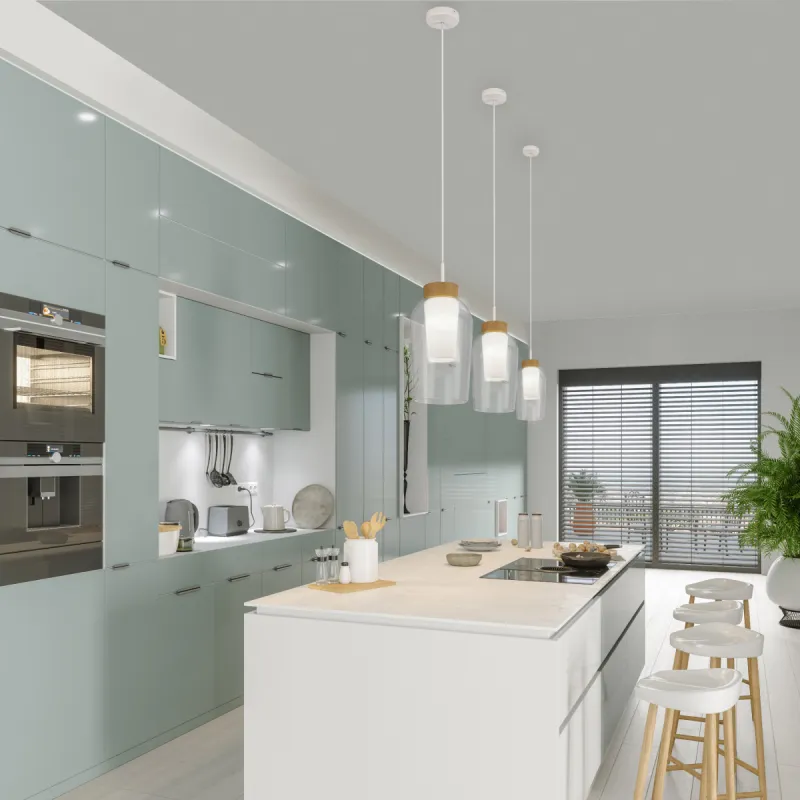 Pendul NORA White/MADERA 8278 Mantra E27, Alb, Spania